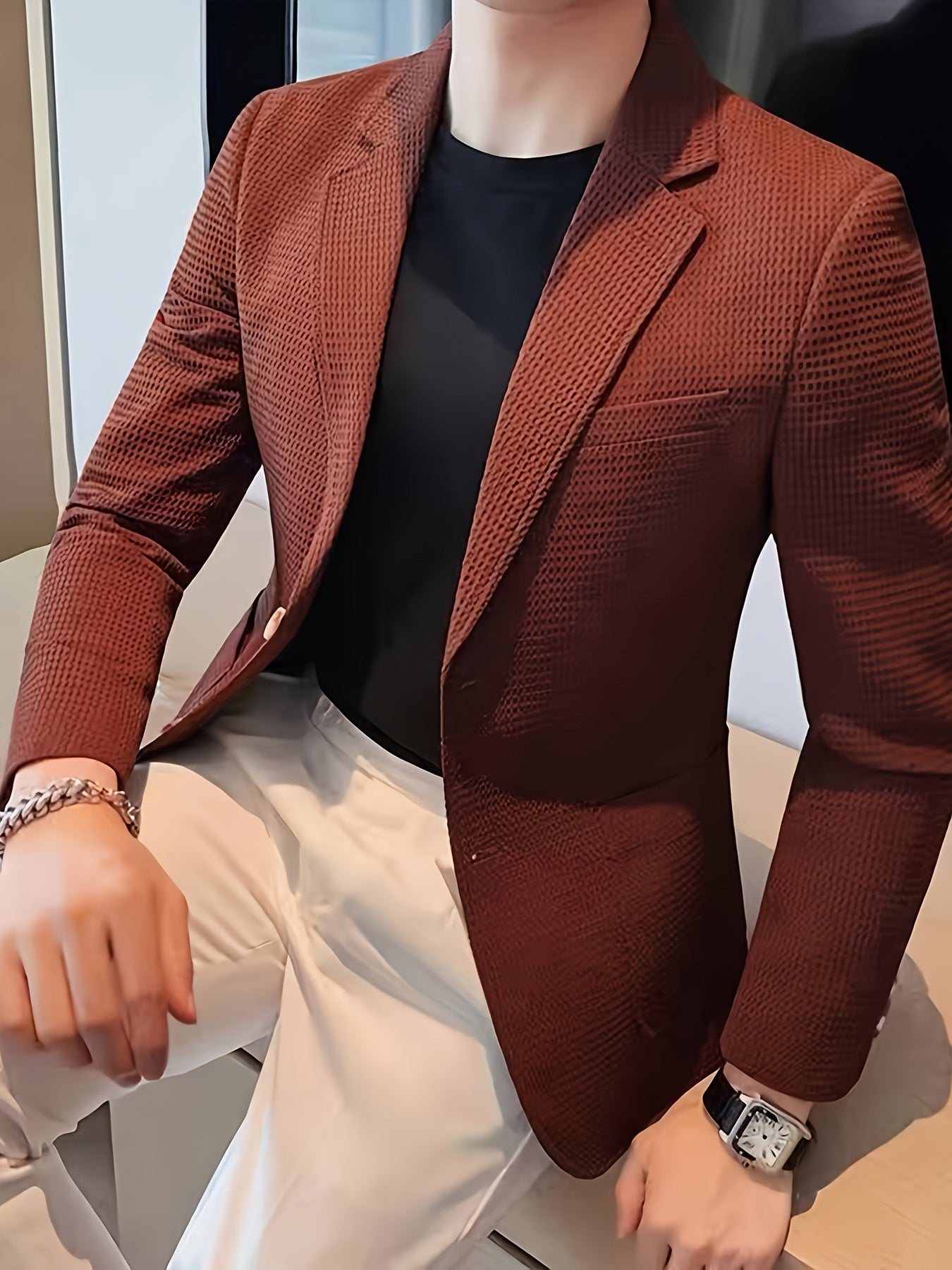 LAURENT MONACO | VESTE EN MAILLE TEXTURÉE POUR HOMMES