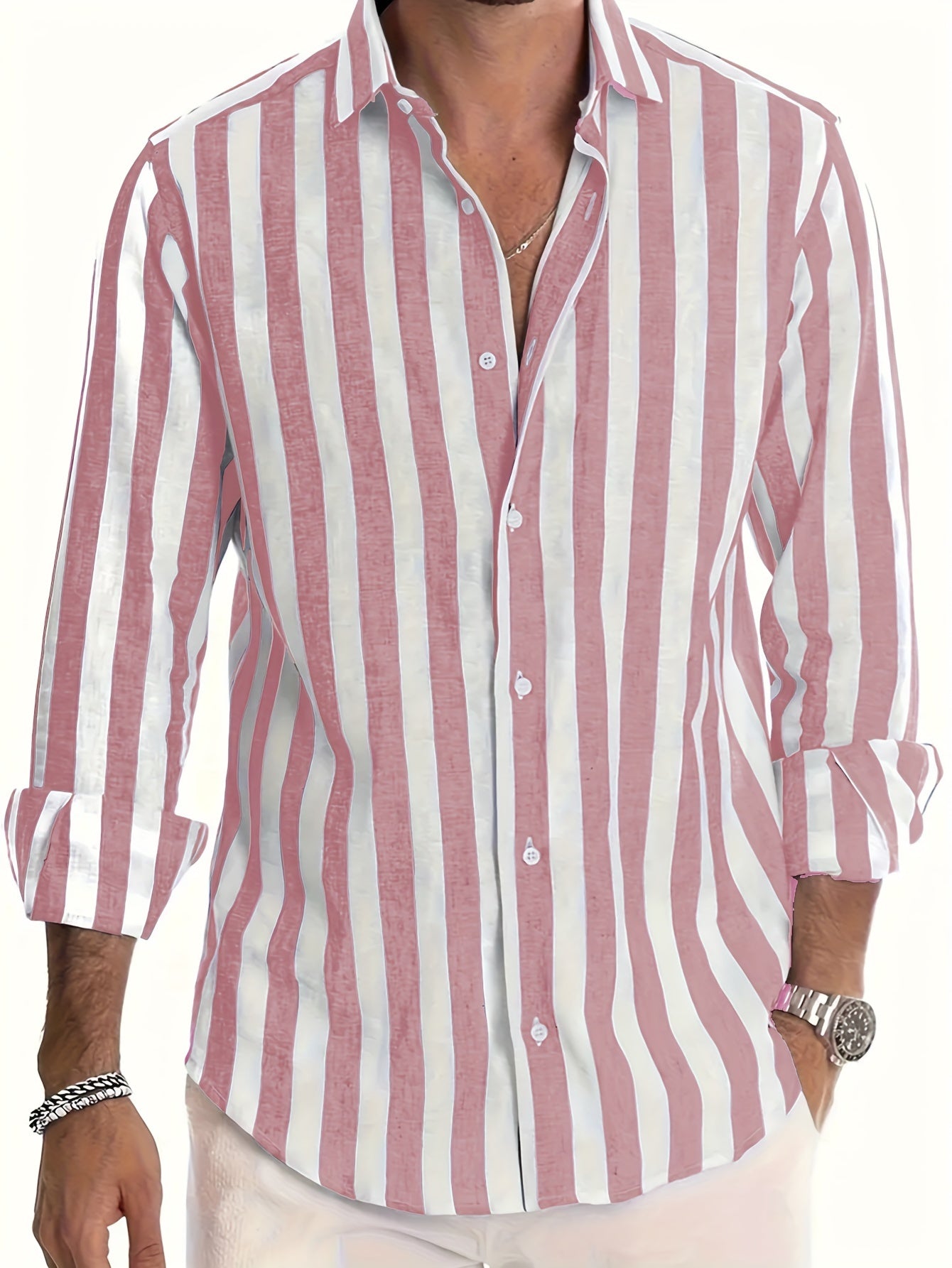 LAURENT MONACO | CHEMISE RAFFINÉE À RAYURES POUR HOMMES