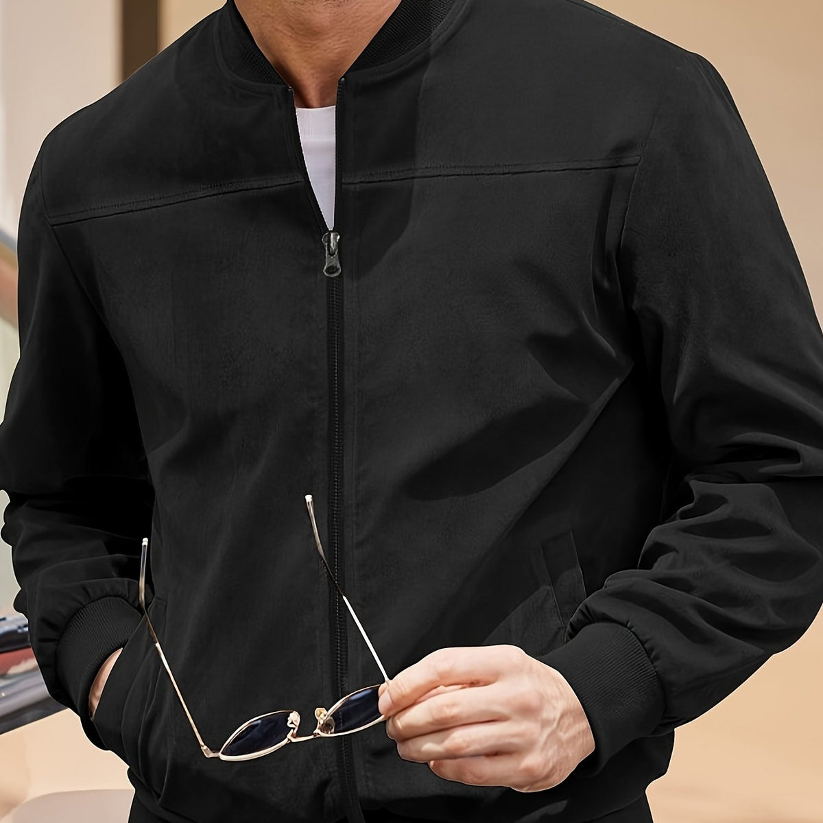 LAURENT MONACO | VESTE BOMBER À FERMETURE ÉCLAIR POUR HOMMES