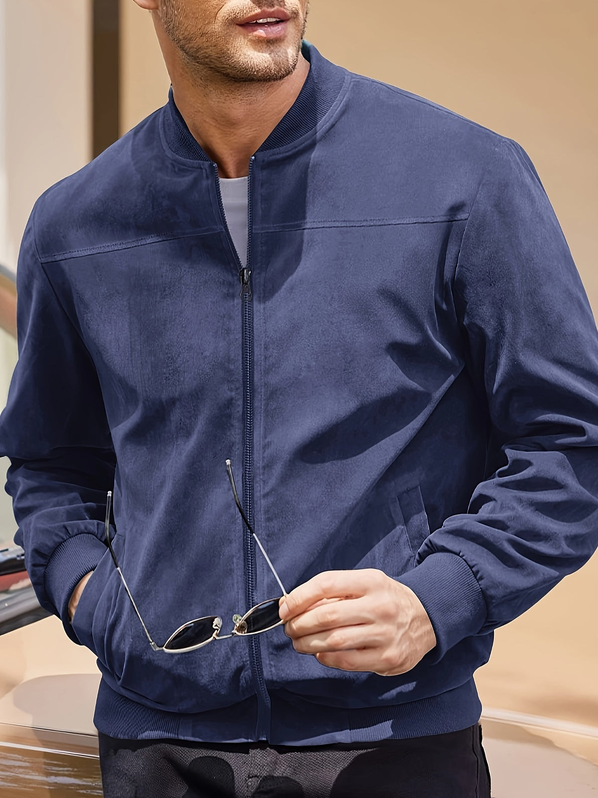 LAURENT MONACO | VESTE BOMBER À FERMETURE ÉCLAIR POUR HOMMES