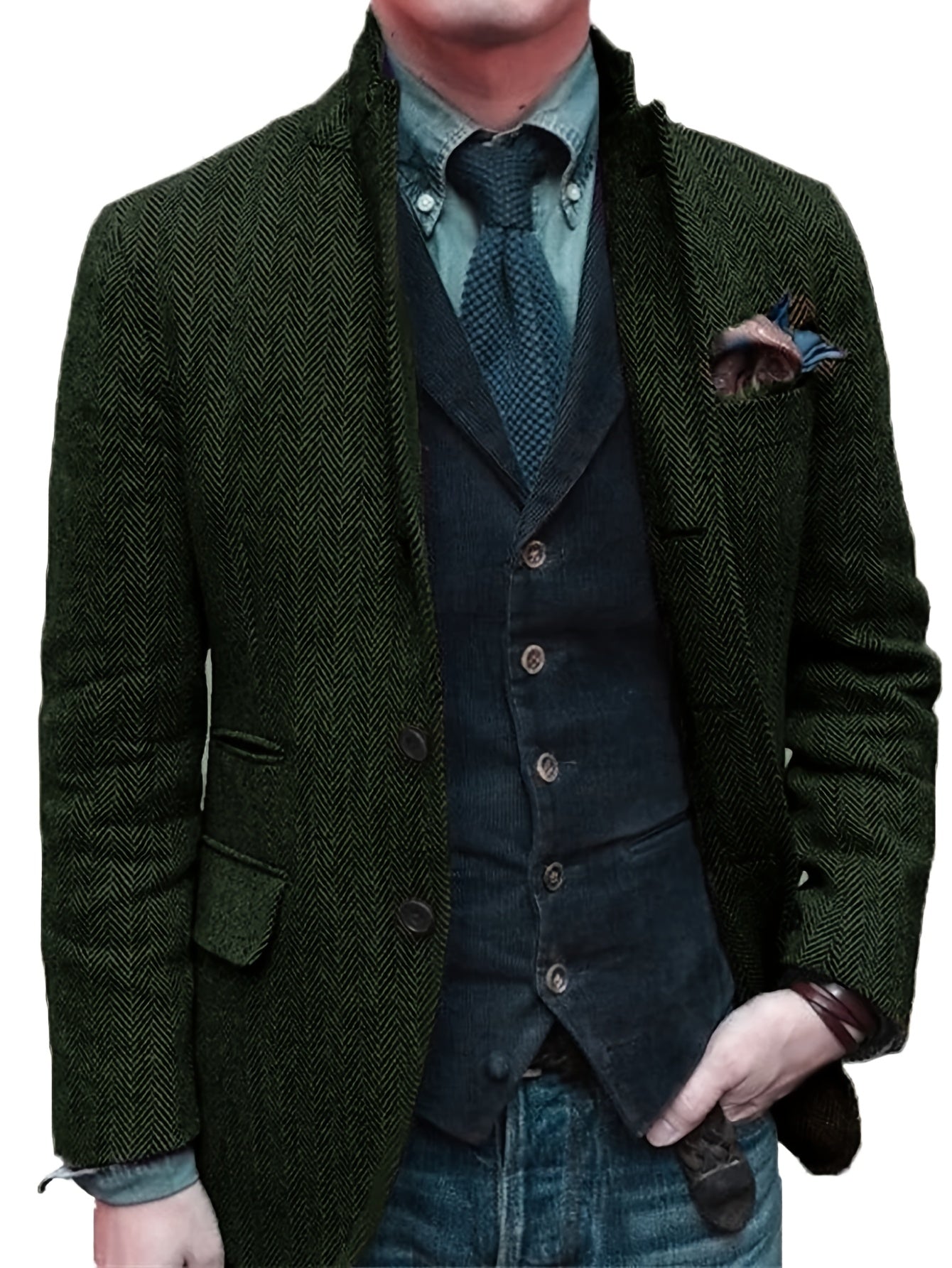 LAURENT MONACO | VESTE À REVERS VINTAGE POUR HOMMES