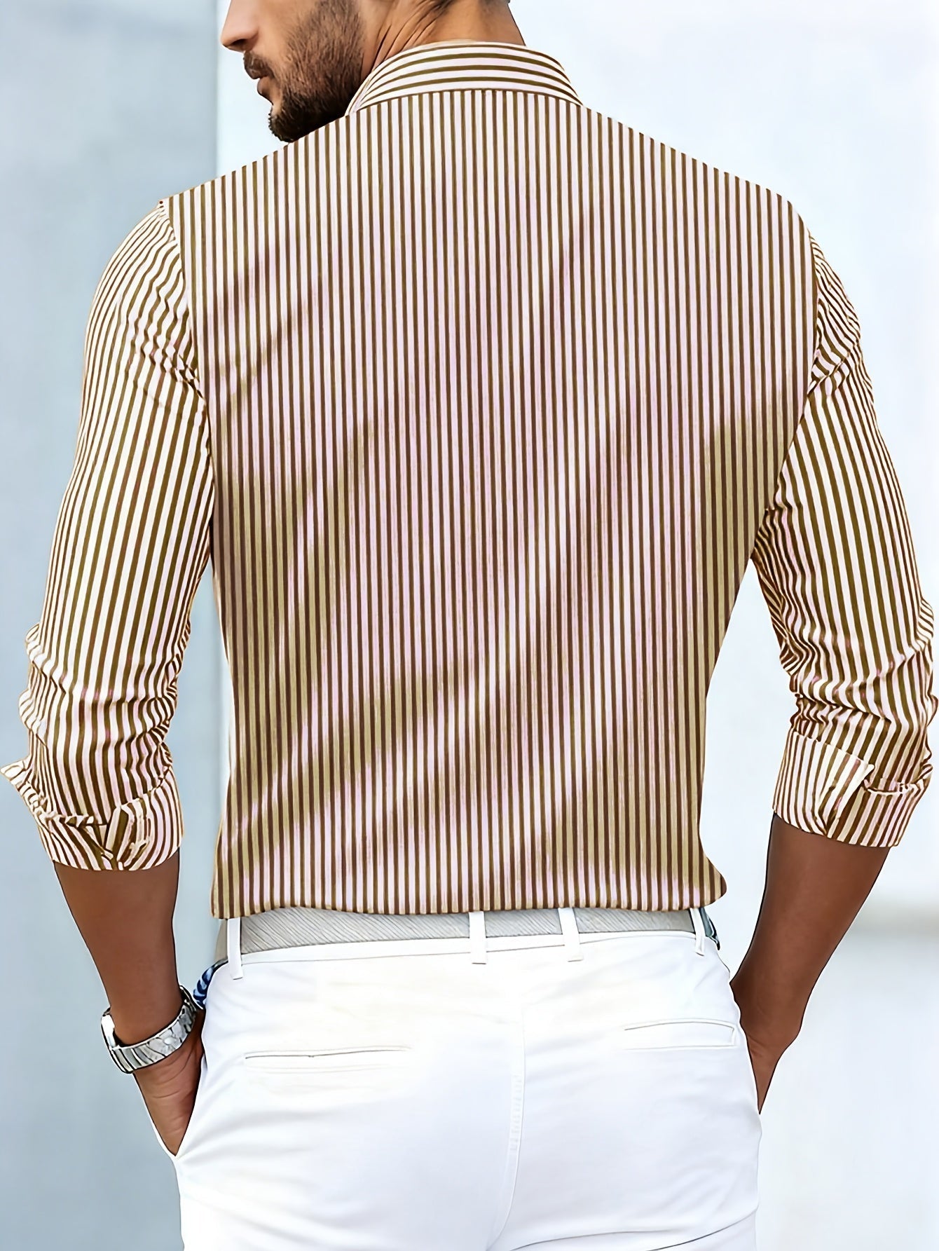 LAURENT MONACO | CHEMISE À RAYURES VINTAGE POUR HOMMES