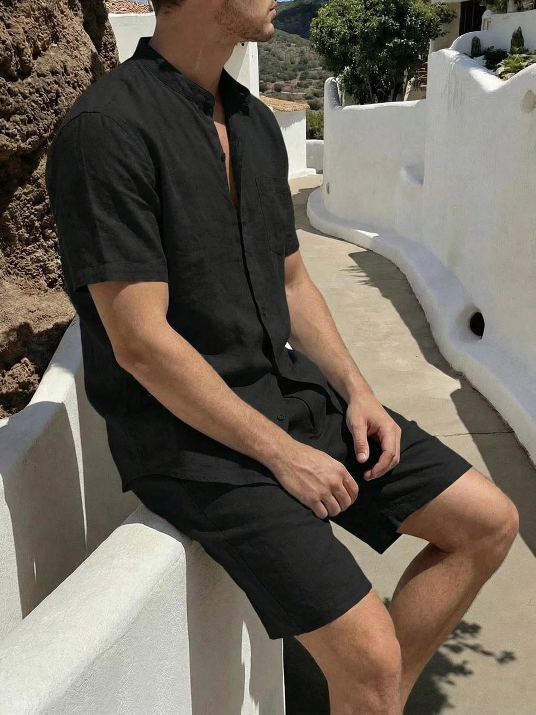 LAURENT MONACO | ENSEMBLE CHEMISE ET SHORT POUR HOMMES