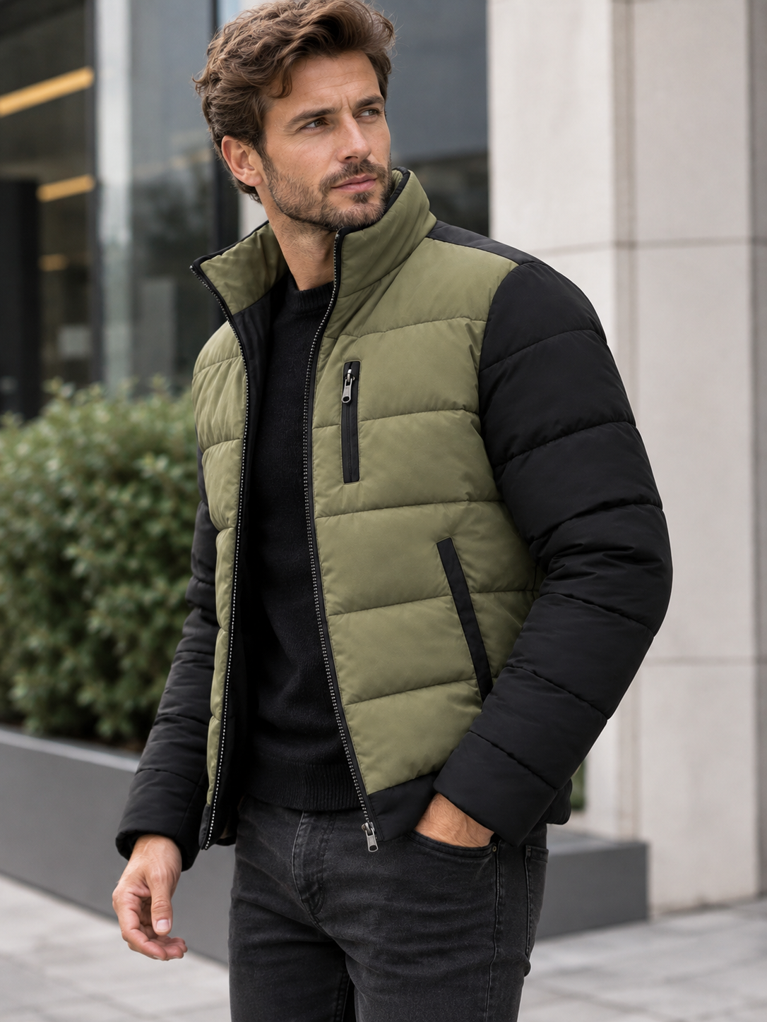 LAURENT MONACO | VESTE MATELASSÉE À FERMETURE ÉCLAIR POUR HOMMES