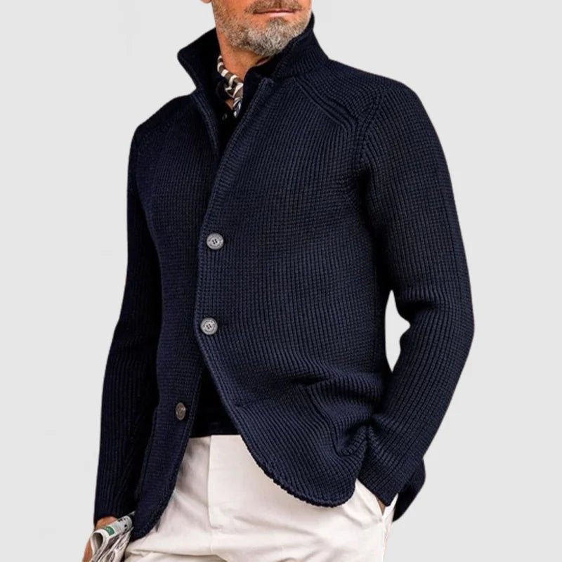 LAURENT MONACO | GILET EN MAILLE À COL MONTANT POUR HOMMES