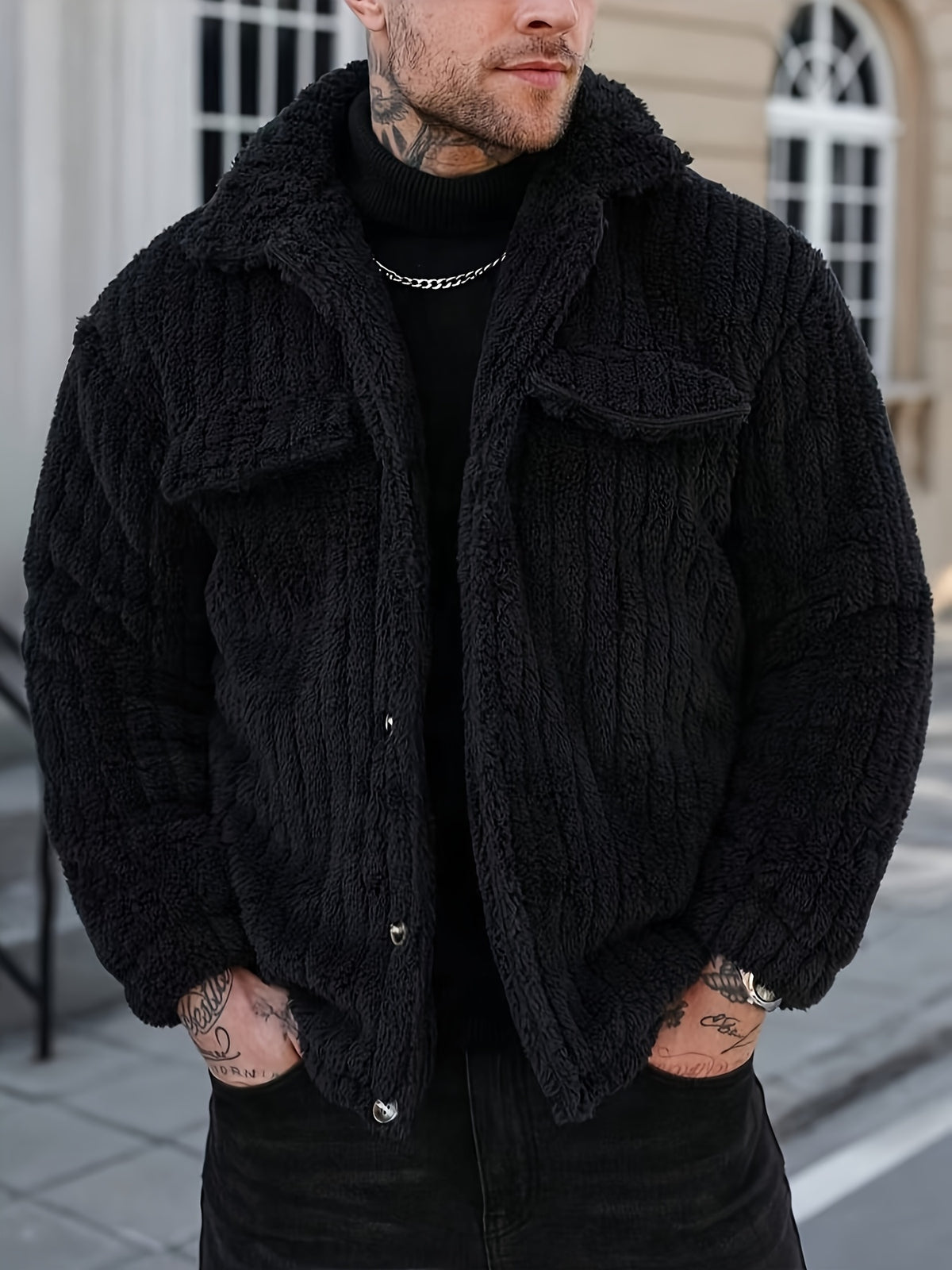 LAURENT MONACO | VESTE EN MAILLE À RAYURES POUR HOMMES