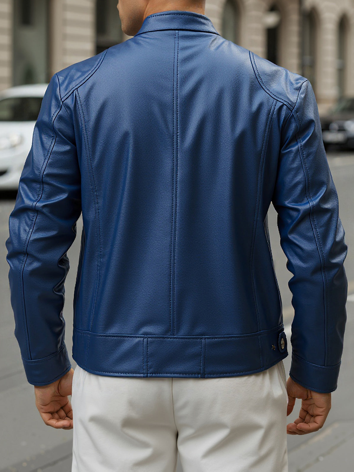 LAURENT MONACO | VESTE À COL DRAIT ET FERMETURE ÉCLAIR POUR HOMMES