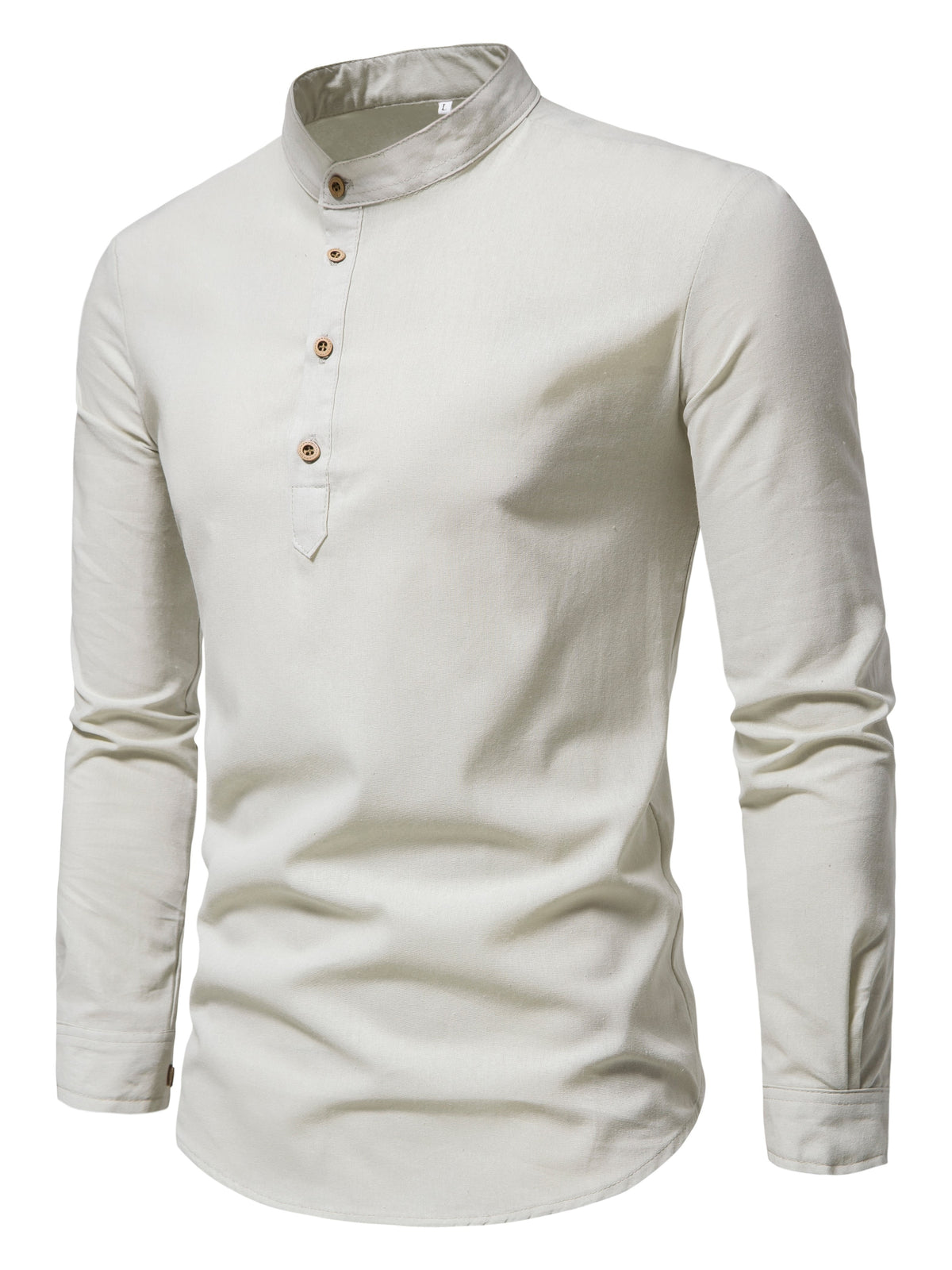 LAURENT MONACO | CHEMISE À COL MONTANT ET DEMI-PATTE DE BOUTONNAGE POUR HOMMES
