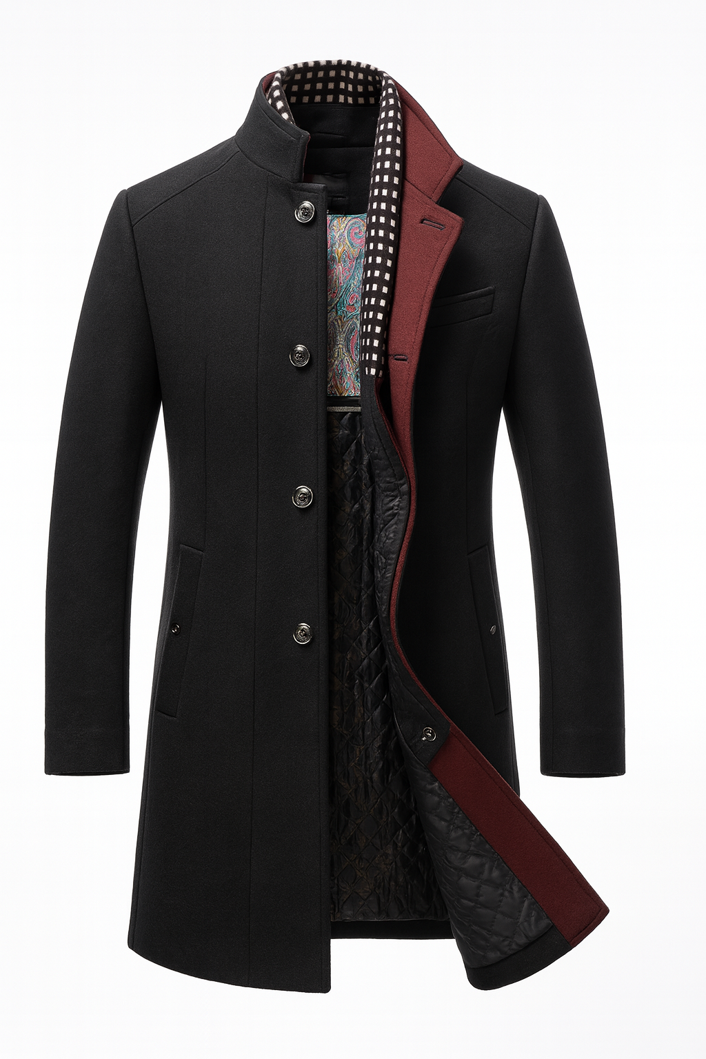 LAURENT MONACO  MANTEAU EN LAINE POUR HOMMES