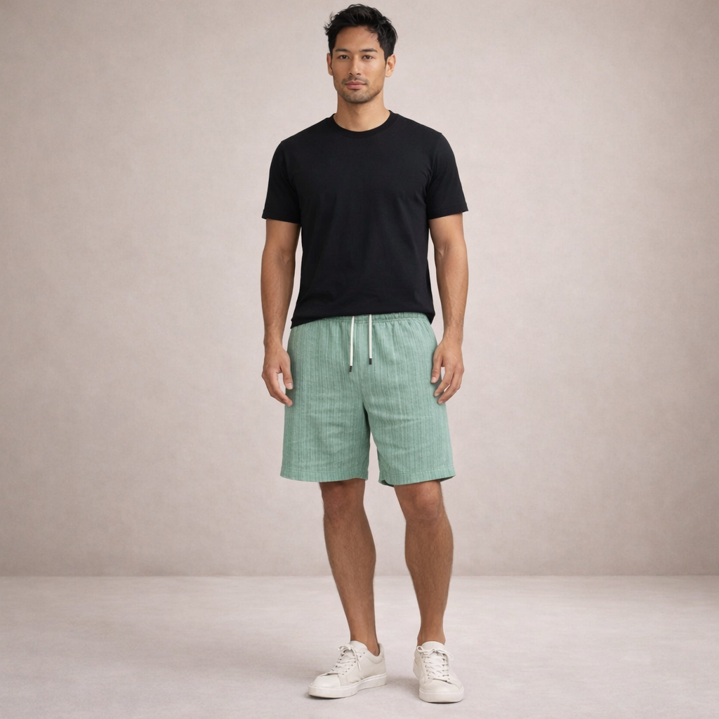 LAURENT MONACO | SHORTS D'ÉTÉ EN LIN POUR HOMMES