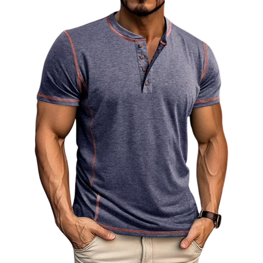 LAURENT MONACO | T-SHIRT HENLEY POUR HOMMES