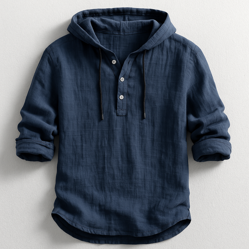 LAURENT MONACO | SWEAT À CAPUCHE EN MÉLANGE DE LIN POUR HOMMES