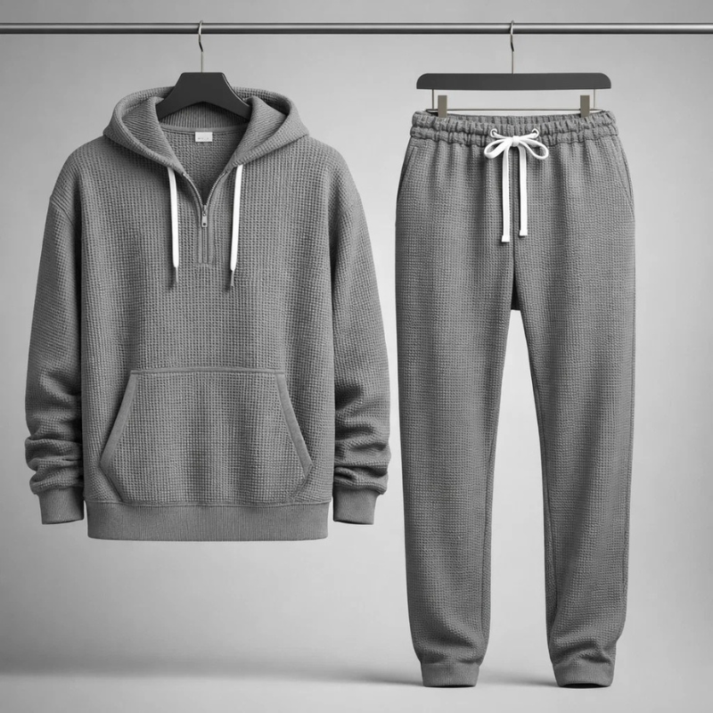 LAURENT MONACO | ENSEMBLE EN MAILLE GAUFRÉE POUR HOMMES