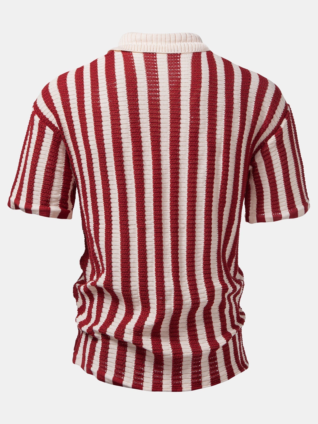 CHEMISE À ÉPAULES DÉGRADÉES ET RAYURES AU CROCHET & PANTALONS EN LIN À JAMBE DROITE