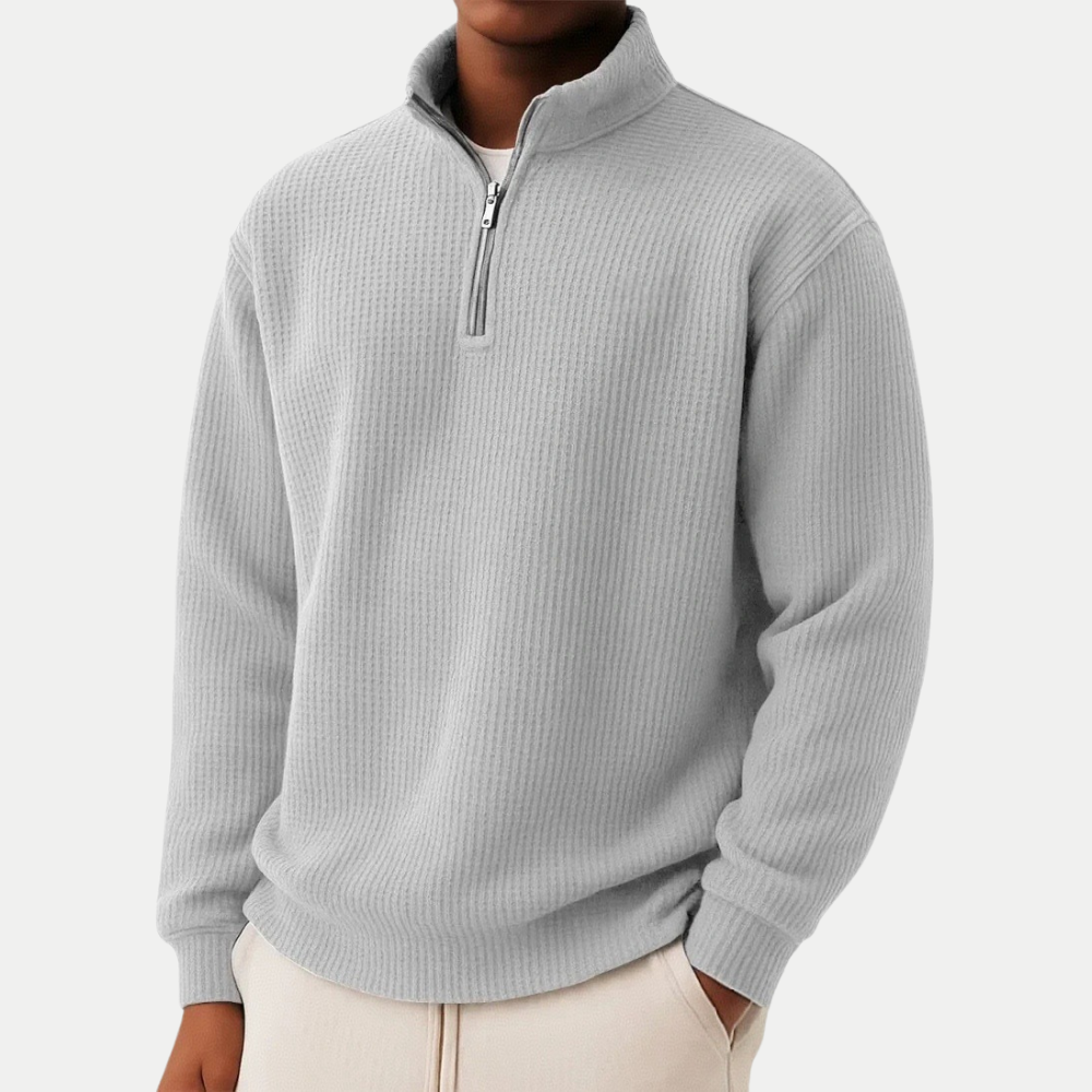 LAURENT MONACO | PULL EN MAILLE À COL ZIPPÉ POUR HOMME
