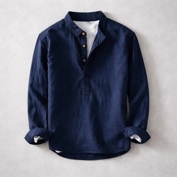 LAURENT MONACO | CHEMISE EN LIN COTON ÉLÉGANTE POUR HOMMES