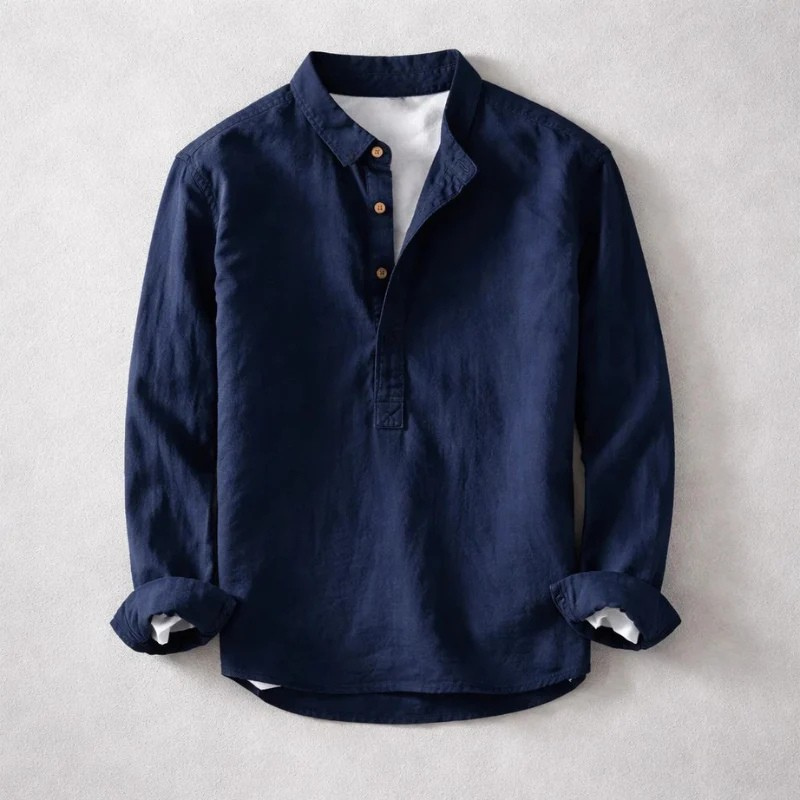LAURENT MONACO | CHEMISE EN LIN COTON ÉLÉGANTE POUR HOMMES