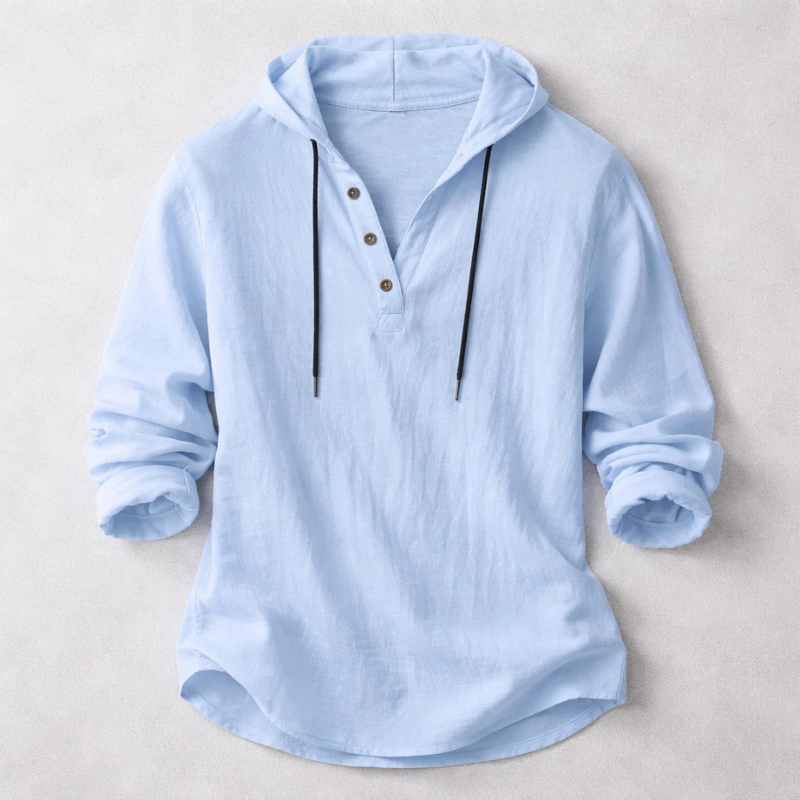 LAURENT MONACO | SWEAT À CAPUCHE EN COTON ET LIN POUR HOMMES