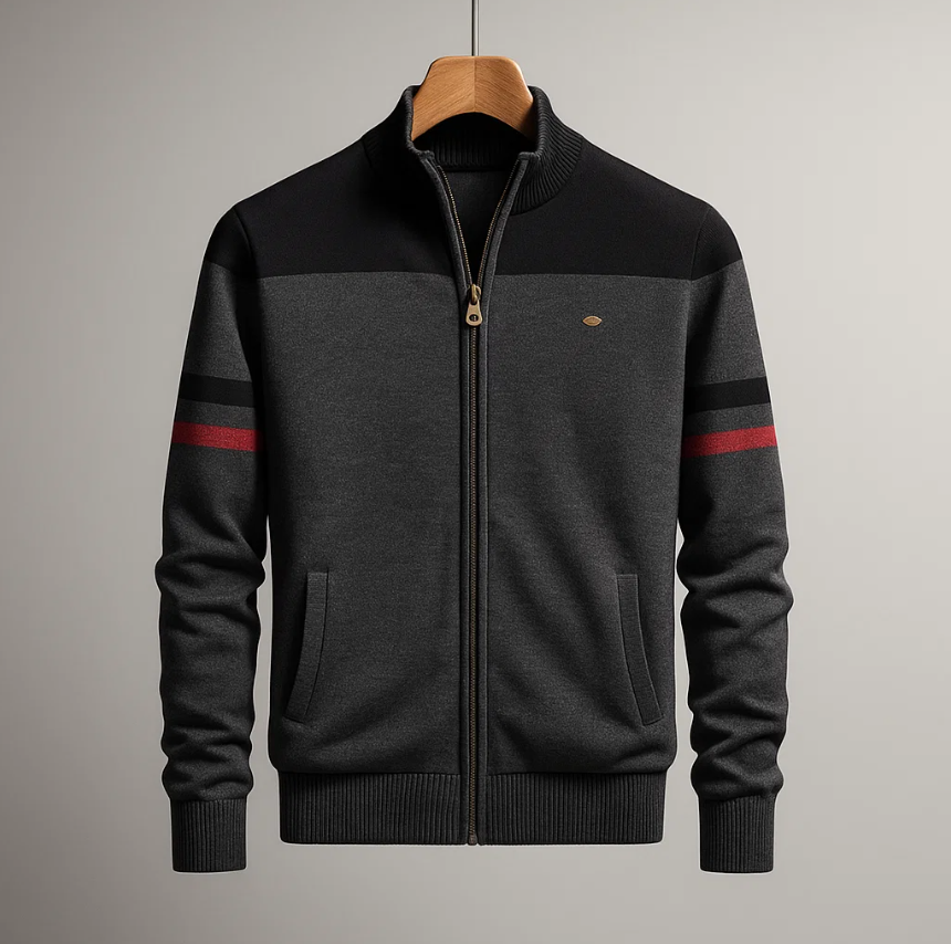 LAURENT MONACO | SWEAT COLORBLOCK AVEC ZIP POUR HOMME