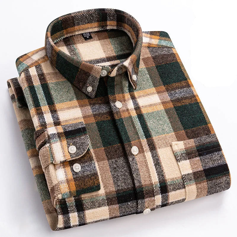 LAURENT MONACO | CHEMISE COSY EN FLANELLE À CARREAUX POUR HOMMES