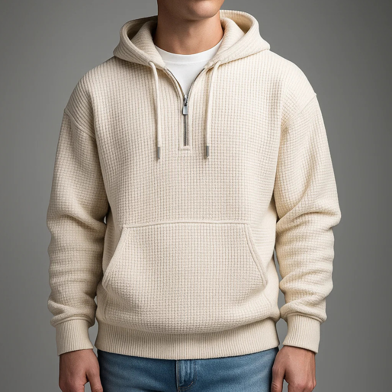 LAURENT MONACO | SWEAT À CAPUCHE EN MAILLE WAFFLE POUR HOMME