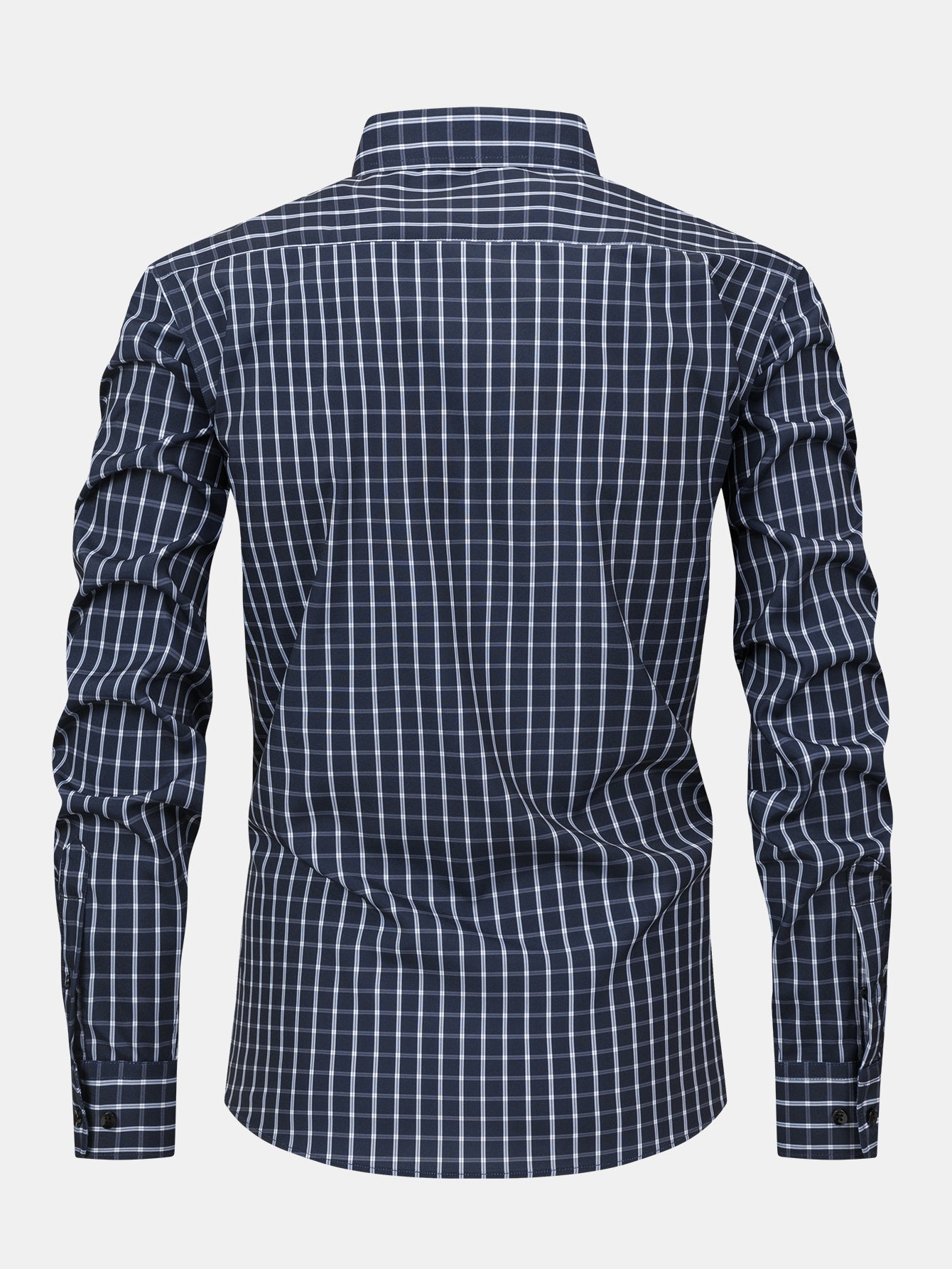 CHEMISE À MANCHES LONGUES À CARREAUX AVEC BOUTONS