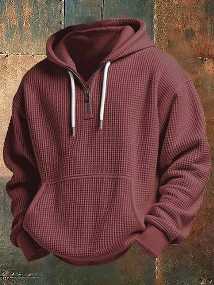 LAURENT MONACO | SWEAT À CAPUCHE EN MAILLE GAUFFRÉE POUR HOMMES