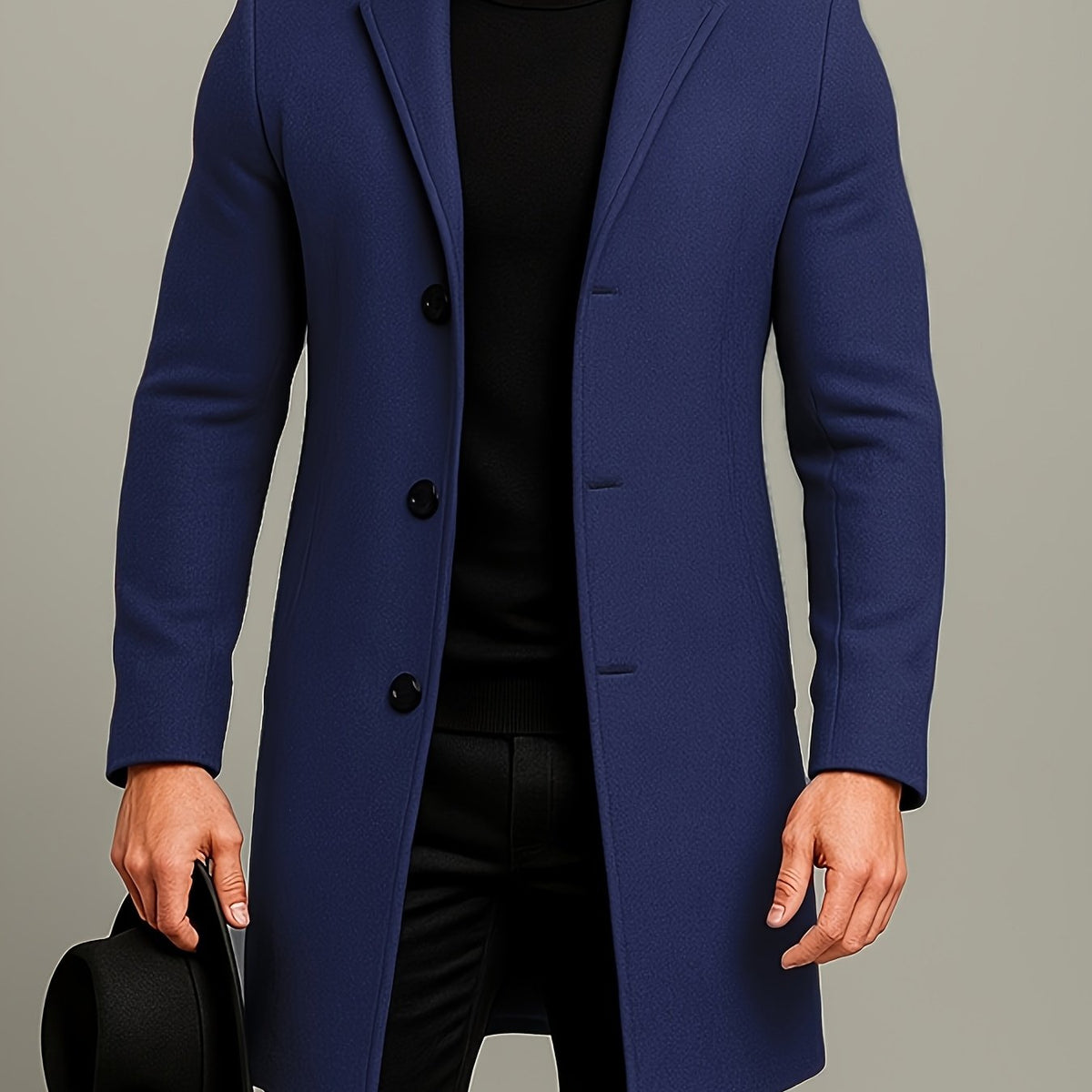 LAURENT MONACO | MANTEAU CLASSIQUE À BOUTONS POUR HOMMES