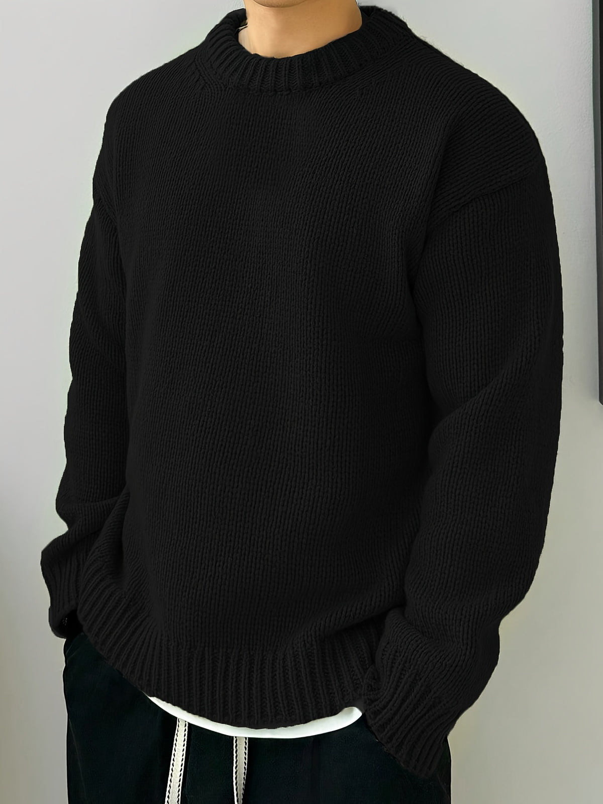LAURENT MONACO | PULL EN MAILLE À COL ROND POUR HOMMES
