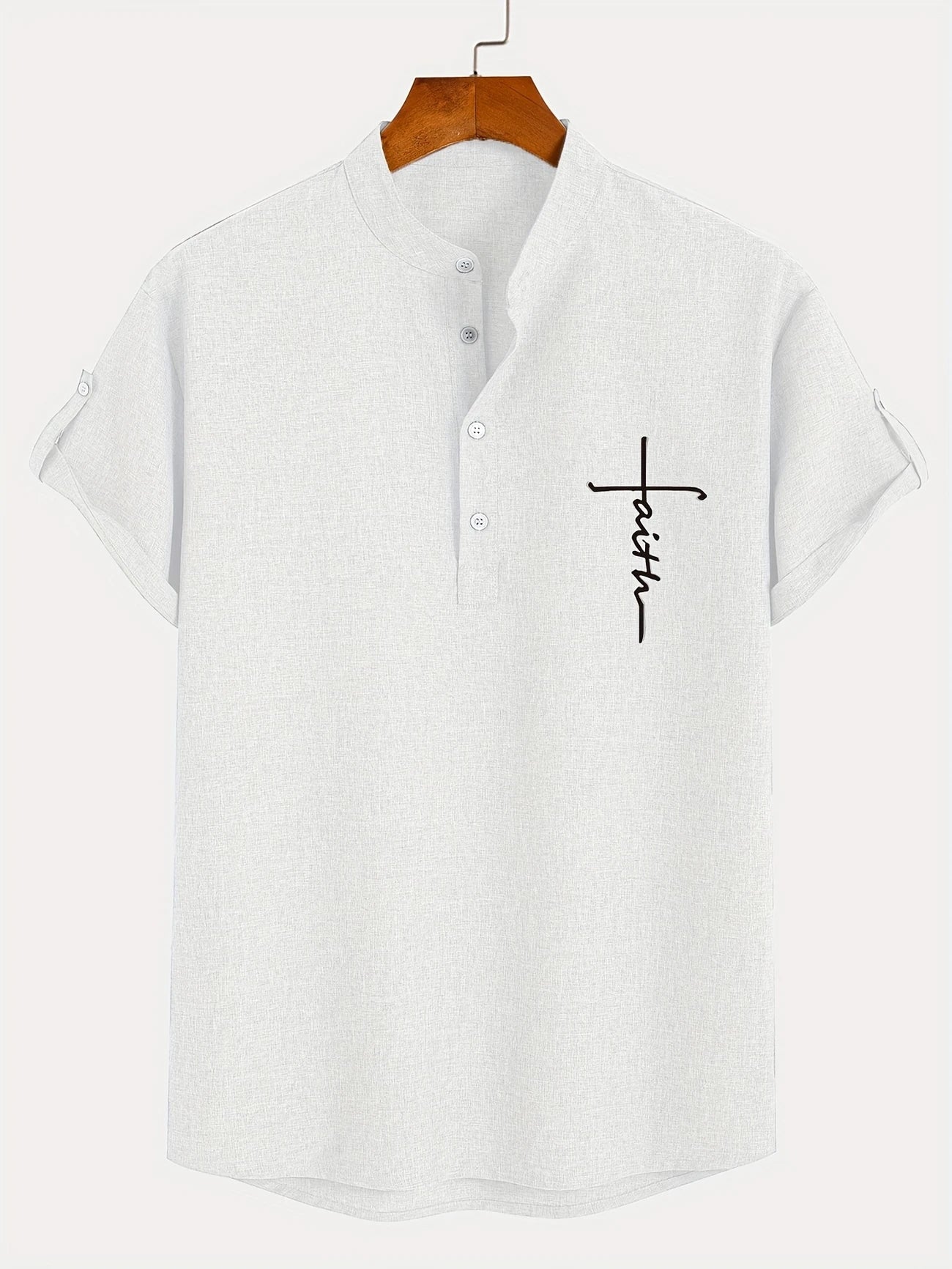 LAURENT MONACO | CHEMISE À COL MONTANT POUR HOMMES