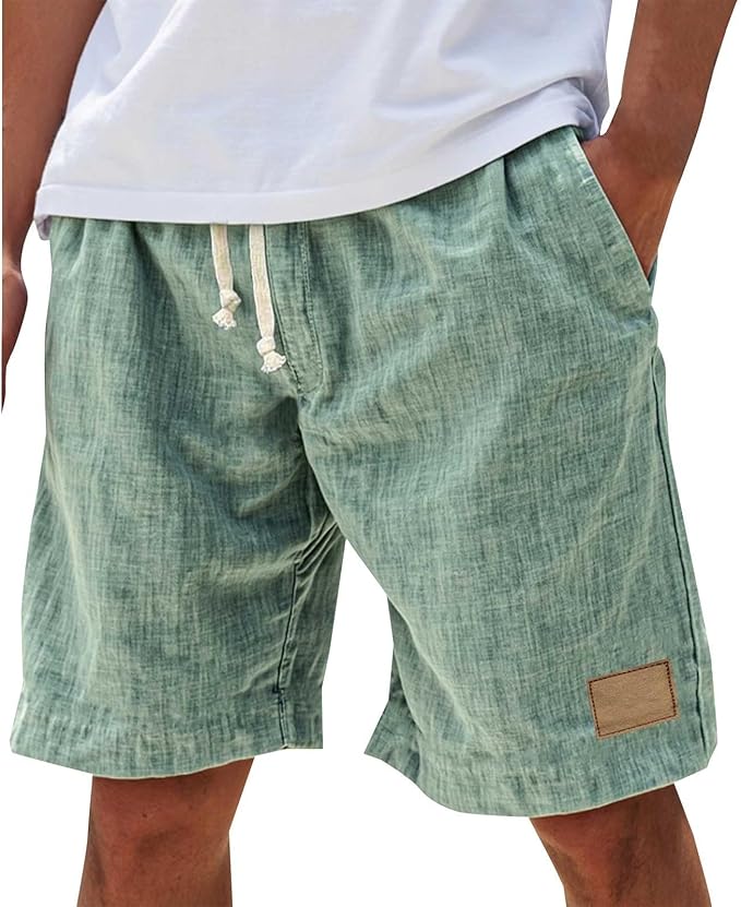 LAURENT MONACO | SHORTS D'ÉTÉ À CEINTURE ÉLASTIQUE POUR HOMMES