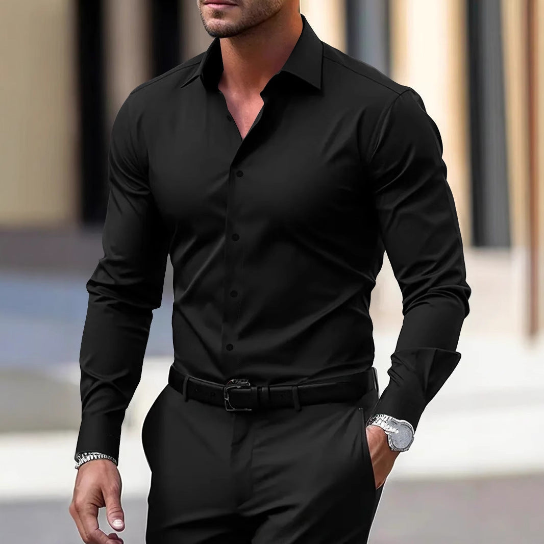 LAURENT MONACO | CHEMISE À COL EN VELOURS POUR HOMMES