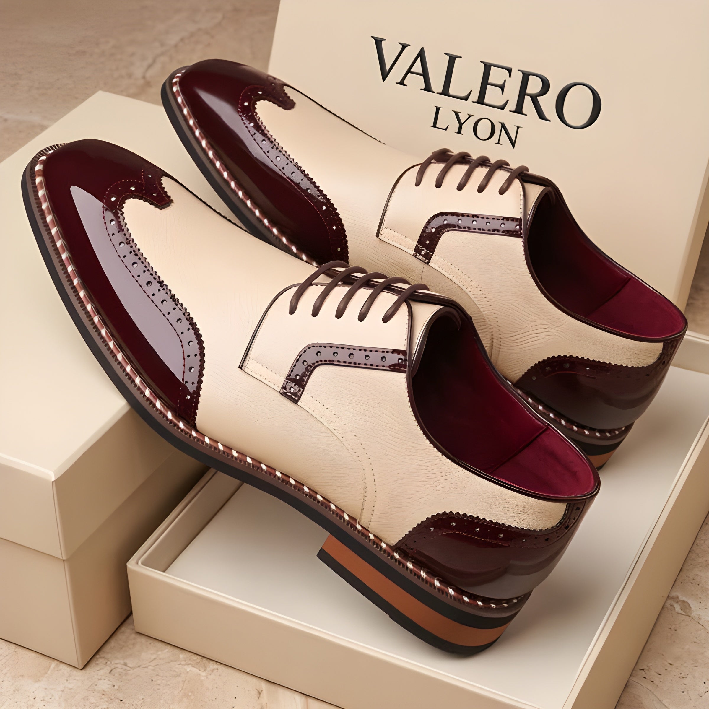 LAURENT MONACO | CHAUSSURES OXFORD BICOLORES POUR HOMMES
