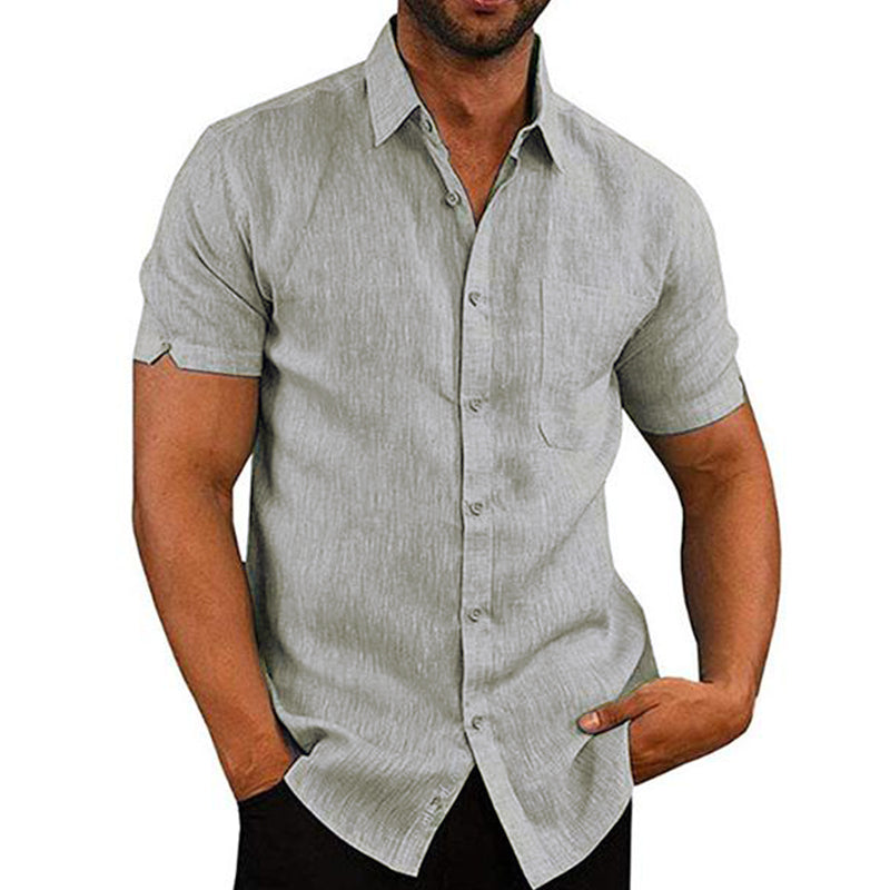 LAURENT MONACO | CHEMISE EN MÉLANGE DE LIN POUR HOMMES
