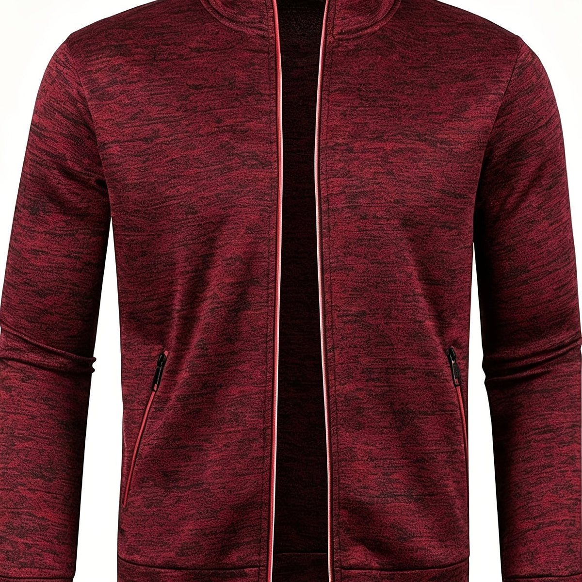 LAURENT MONACO | VESTE EN TRICOT À COL FERMÉ PAR UNE FERMETURE ÉCLAIR POUR HOMMES
