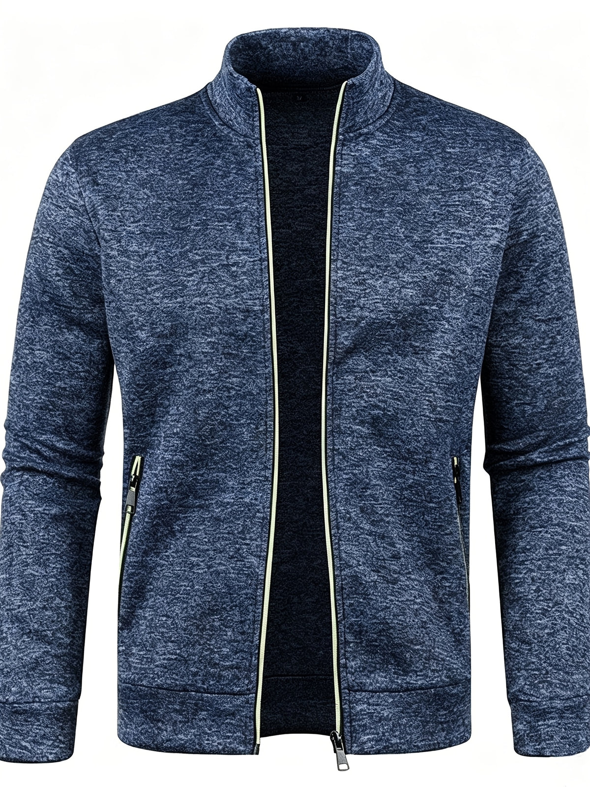 LAURENT MONACO | VESTE EN TRICOT À COL FERMÉ PAR UNE FERMETURE ÉCLAIR POUR HOMMES