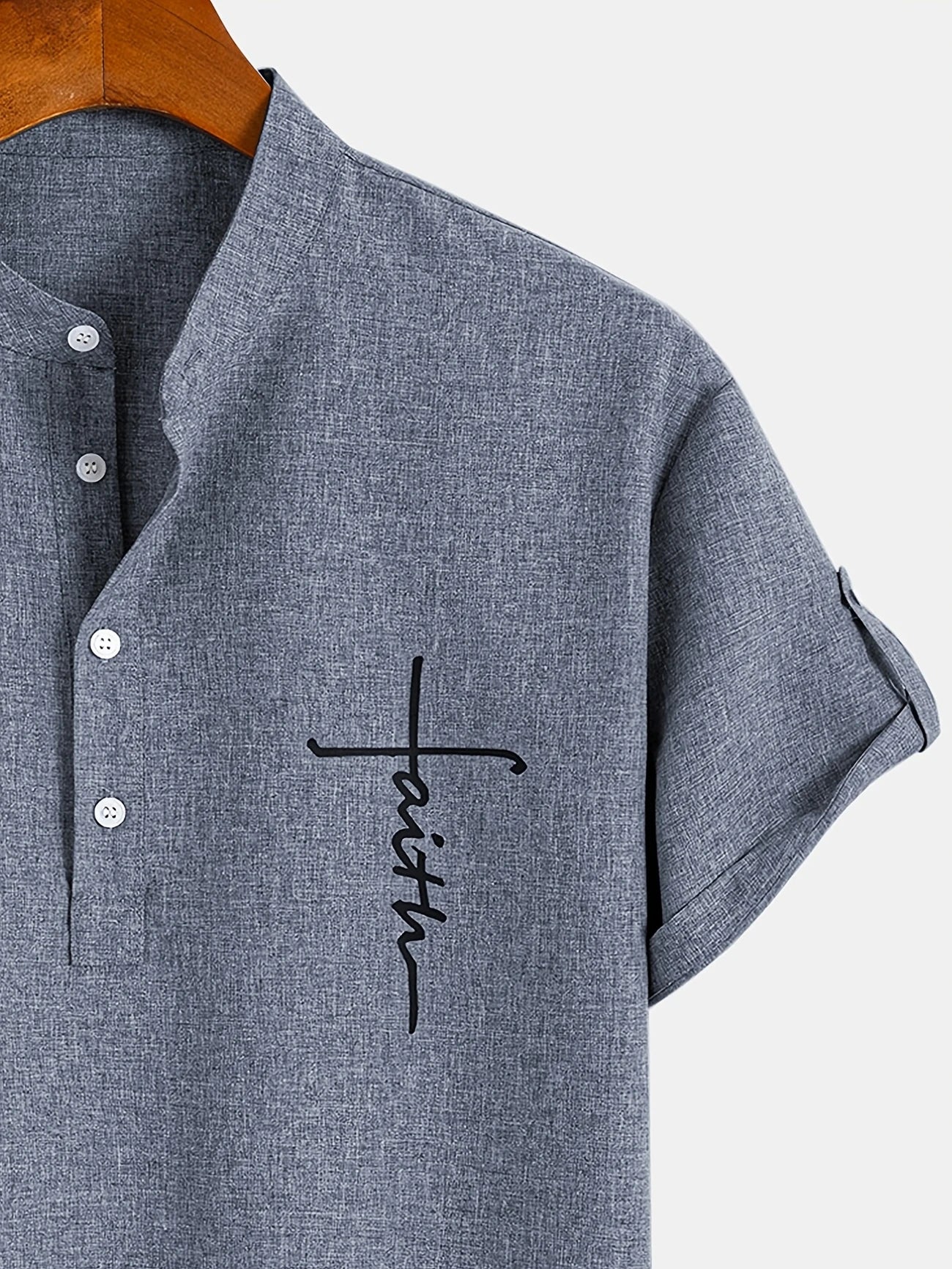LAURENT MONACO | CHEMISE À COL MONTANT POUR HOMMES