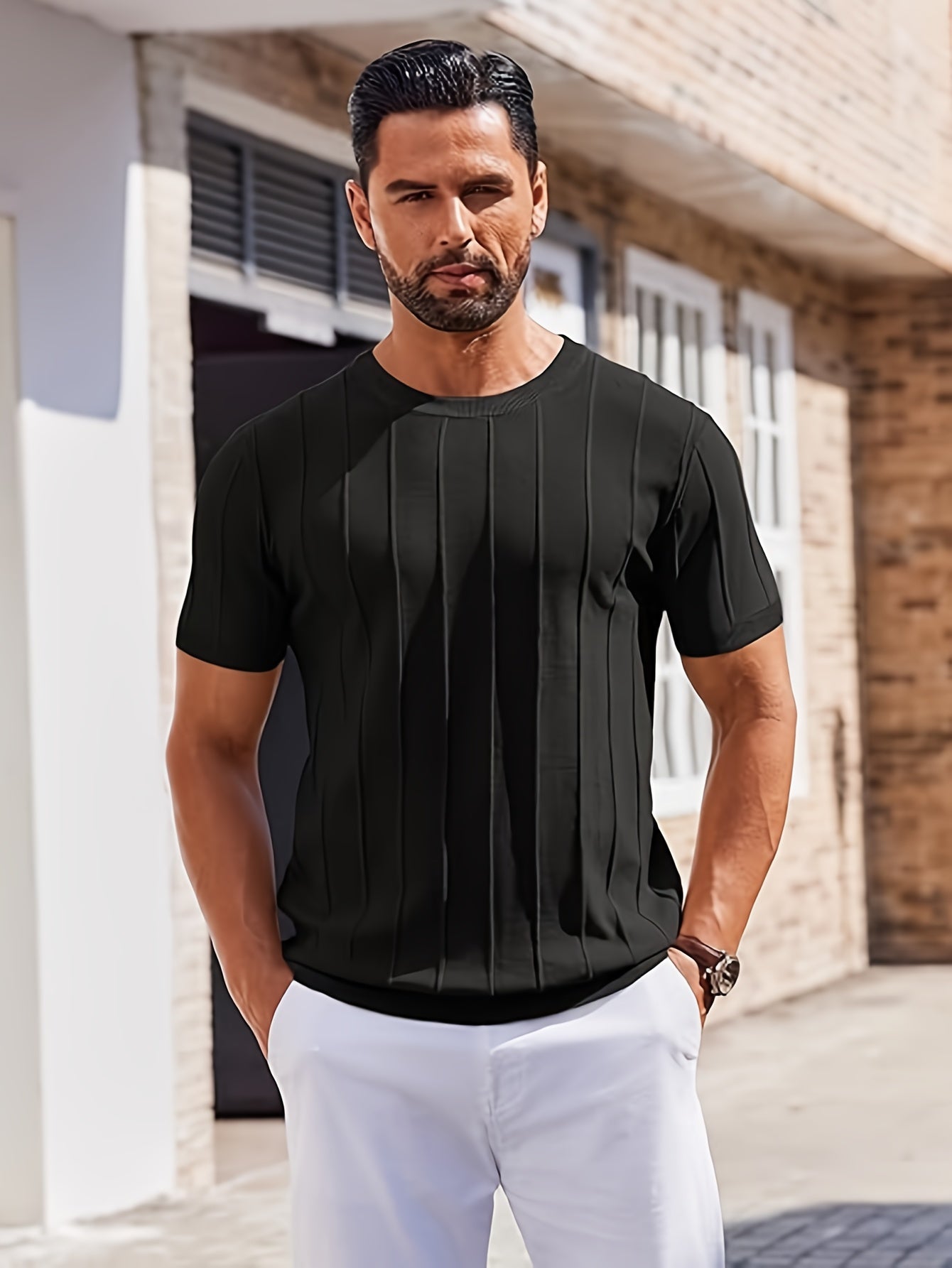 LAURENT MONACO | CHEMISE EN MAILLE COTONNÉE POUR HOMMES
