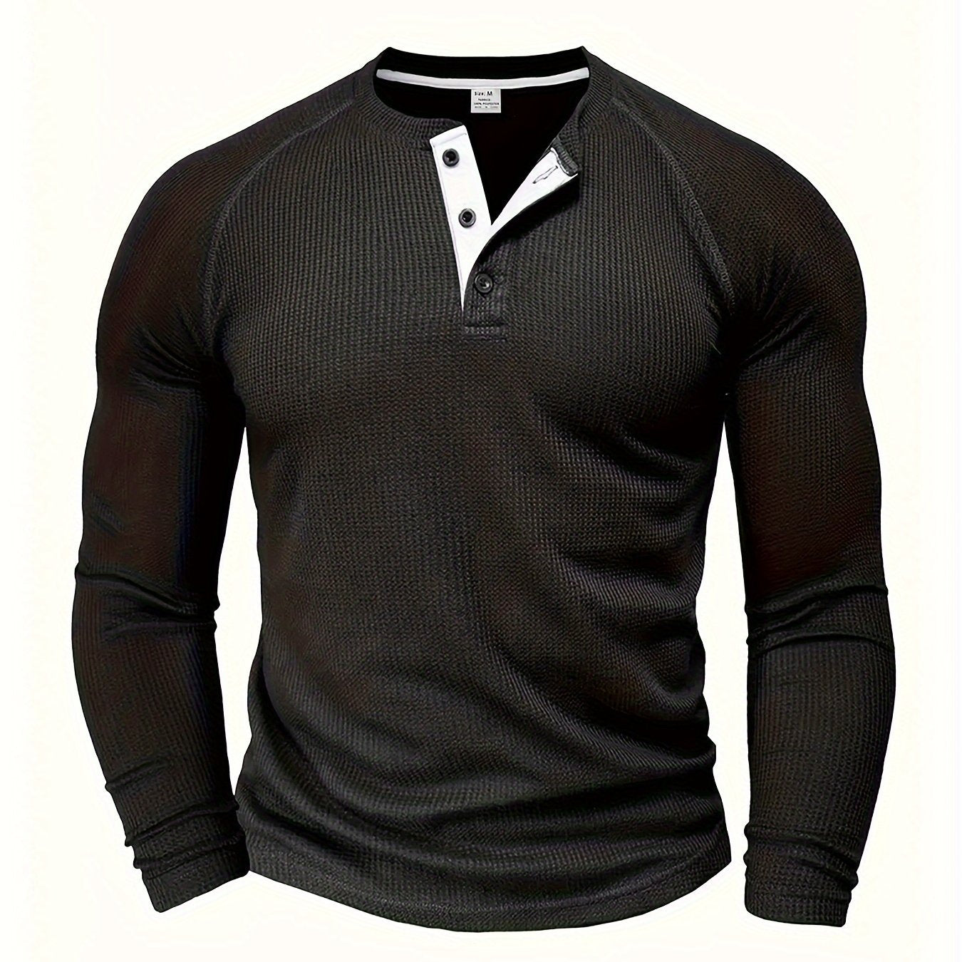 LAURENT MONACO | T-SHIRT HENLEY TEXTURÉ POUR HOMMES