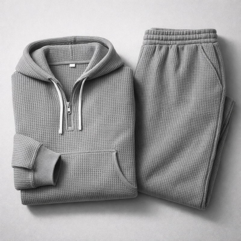 LAURENT MONACO | ENSEMBLE EN MAILLE GAUFRÉE POUR HOMMES