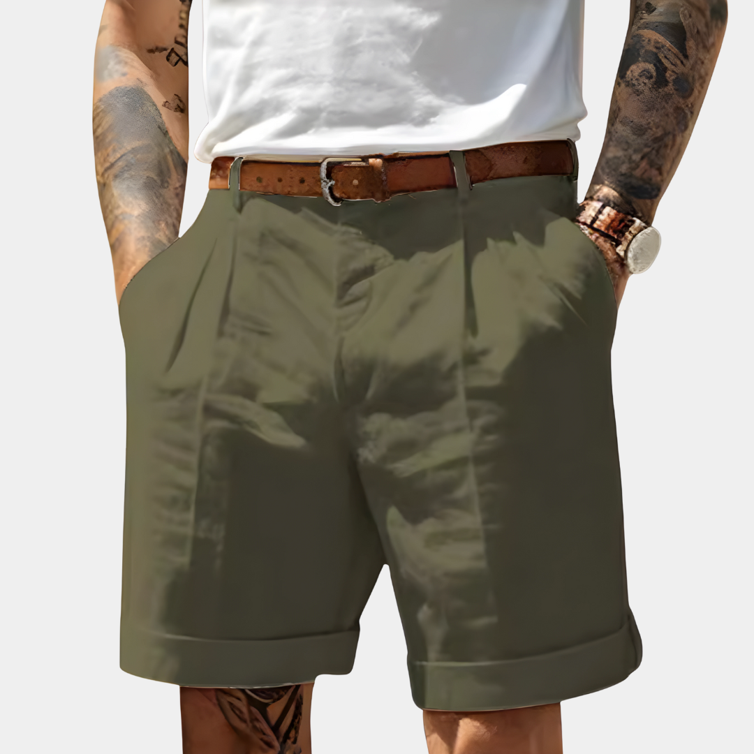LAURENT MONACO | BERMUDAS ÉLÉGANTS EN COTON RESPIRANT