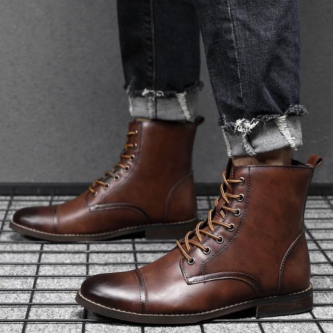 LAURENT MONACO | BOTTES DE VILLE BRUNIES POUR HOMME