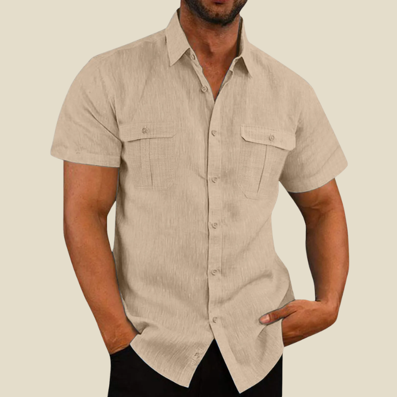 LAURENT MONACO | CHEMISE À POCHES TEXTURÉE POUR HOMMES