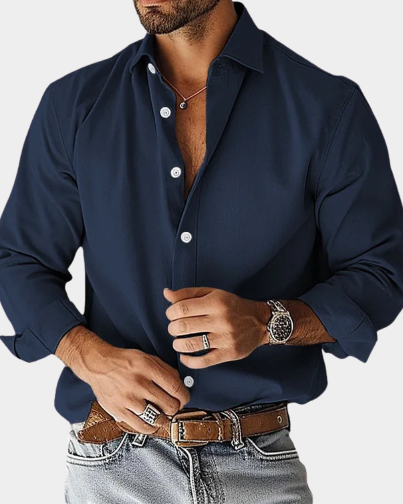 LAURENT MONACO | CHEMISE BOUTONNÉE ÉTIREMENT COUPE SLIM POUR HOMME