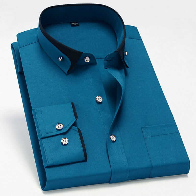 LAURENT MONACO | CHEMISE À COL CONTRASTÉ POUR HOMMES