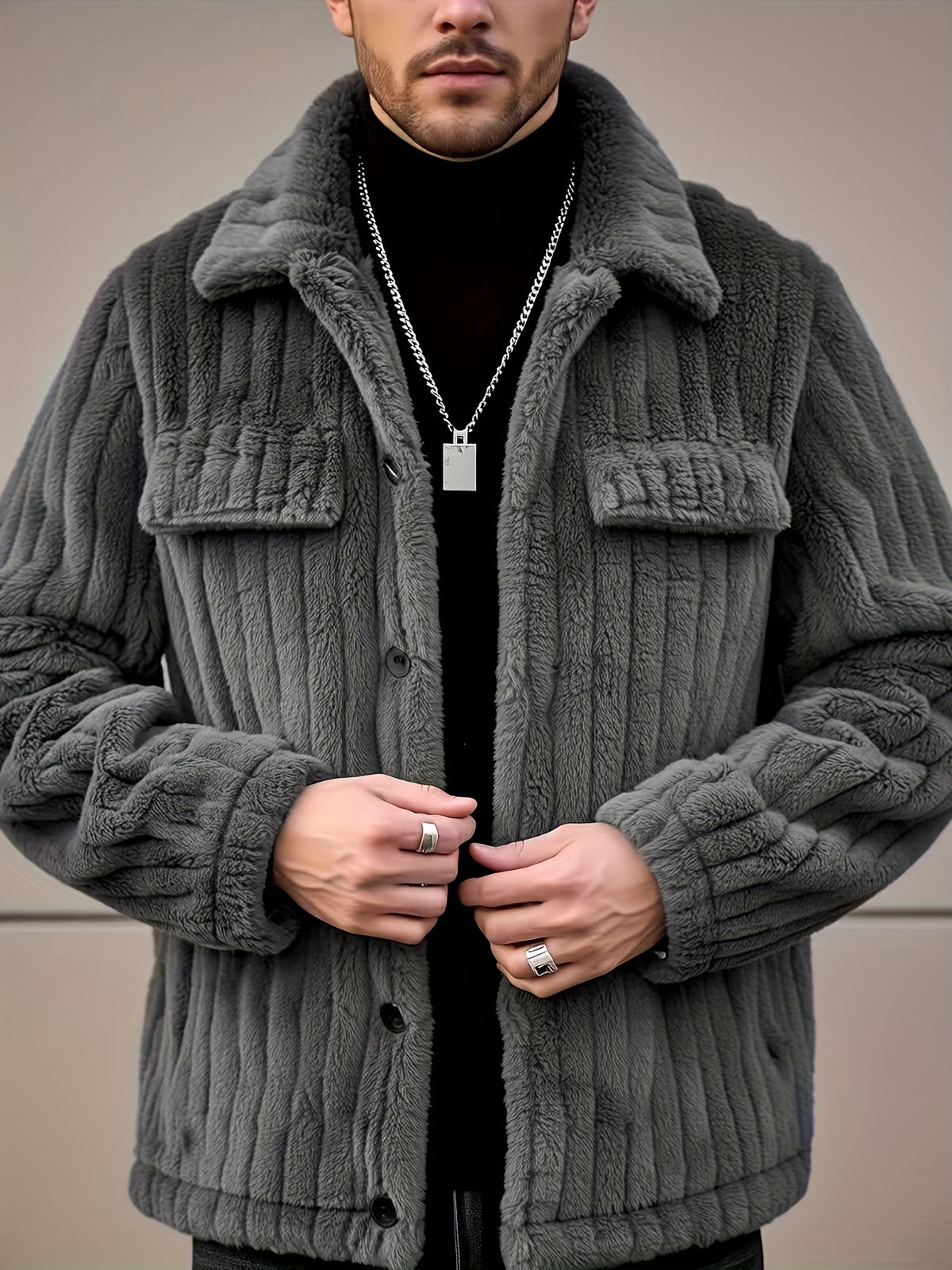 LAURENT MONACO | VESTE EN MAILLE À RAYURES POUR HOMMES