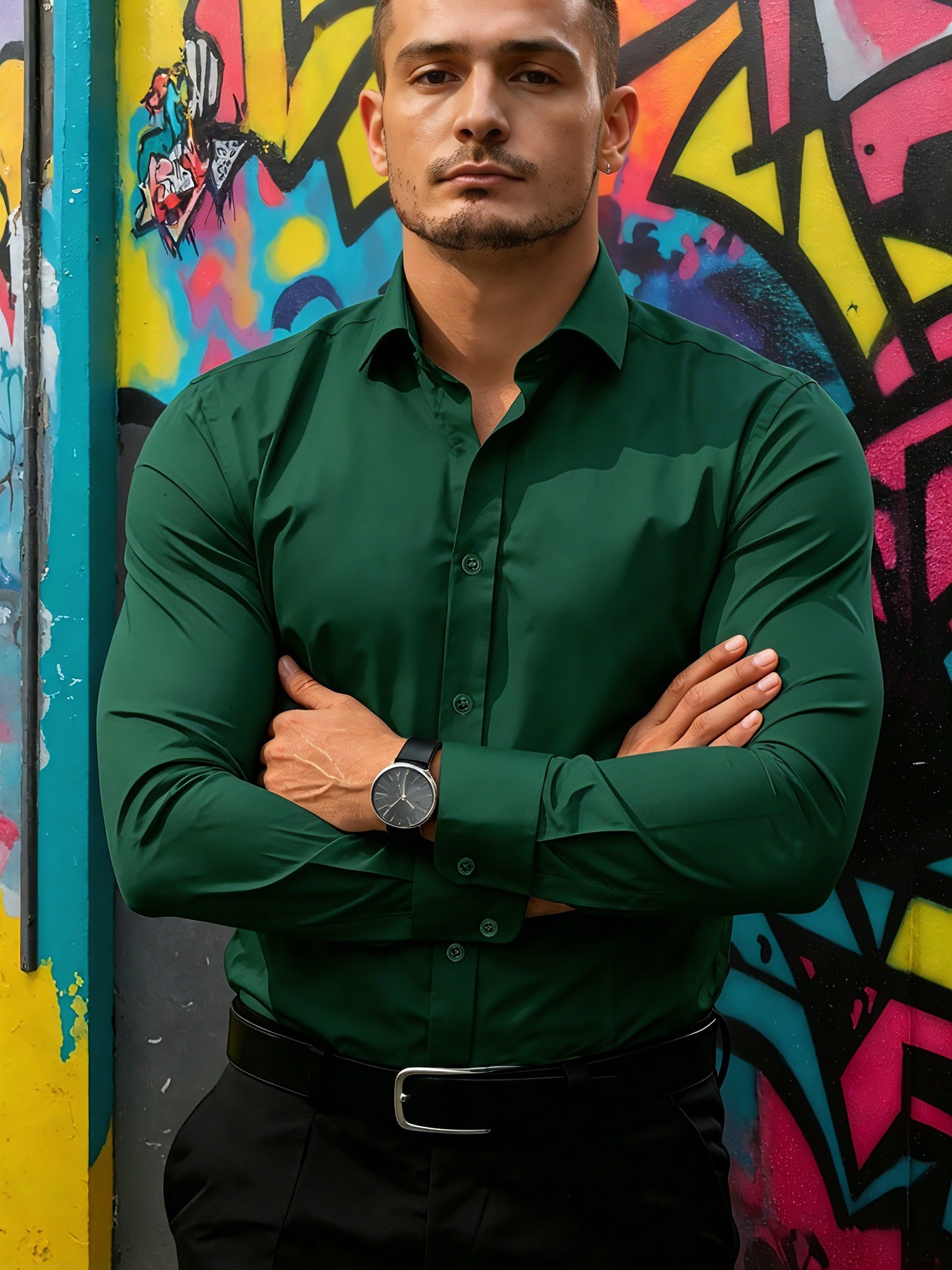 LAURENT MONACO | CHEMISE À COL REVERS POUR HOMMES