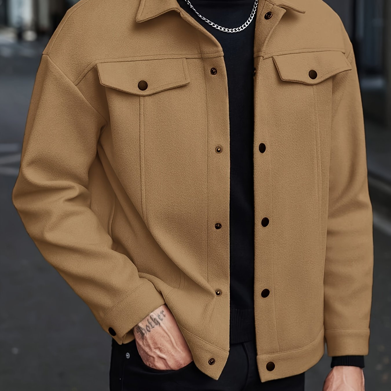 LAURENT MONACO | VESTE À BOUTONS TEXTURÉE POUR HOMMES