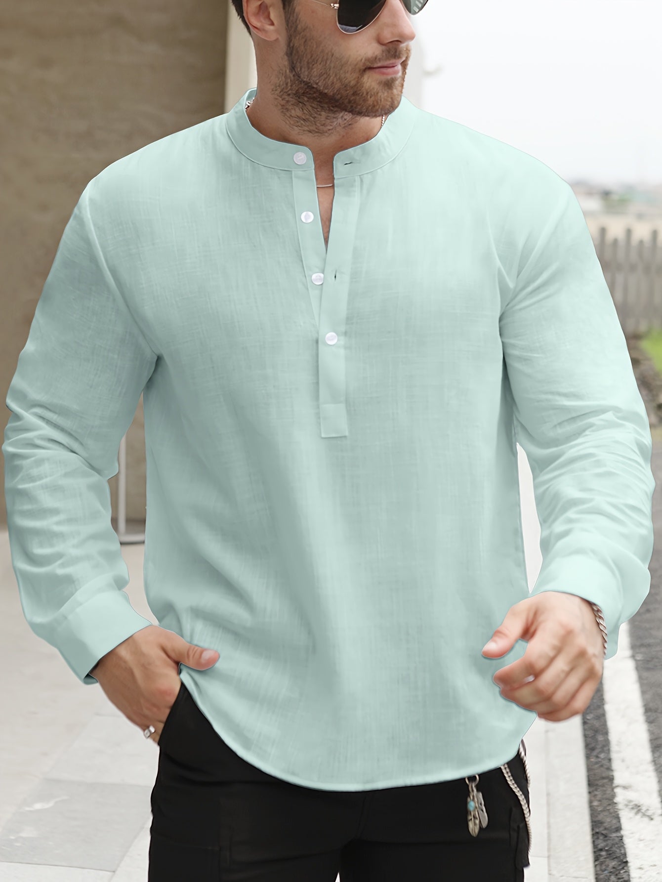LAURENT MONACO | CHEMISE À COL BATEAU POUR HOMMES