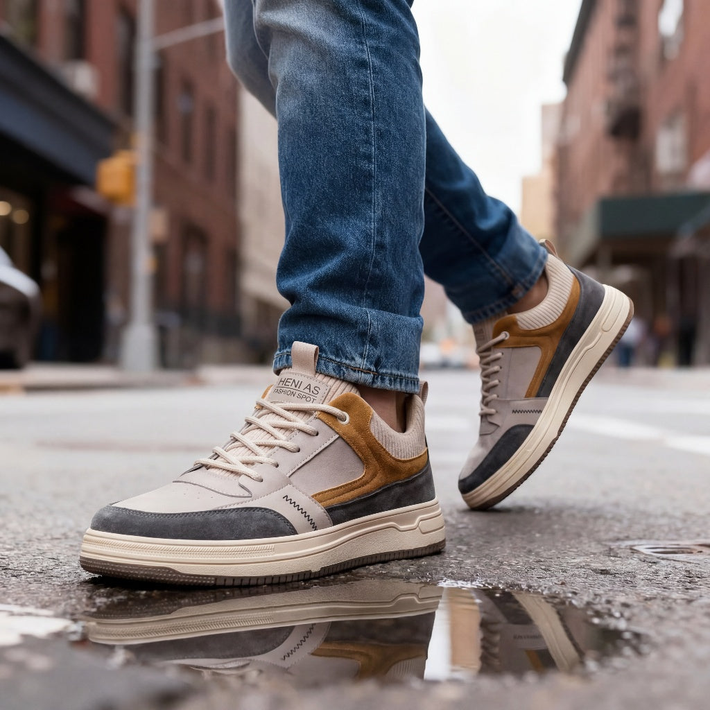 LAURENT MONACO | BASKETS SANS LACETS EN CUIR POUR HOMMES